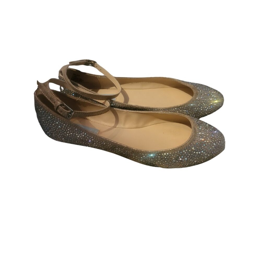 Blue by Betsey Johnson rhinestone ballet flats 7.5